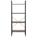 Casa si Gradina - Mobilier - Biblioteci si rafturi - Biblioteci - Etajera cu 4 rafturi, metal si MDF, stil industrial, 56x34x138 cm, maro inchis si negru - Infinity.ro