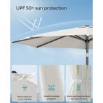 Casa si Gradina - Gradina si terasa - Umbrele si pavilioane - Umbrele - SONGMICS Umbrela de gradina, cu manivela pentru deschidere, sistem inclinare, 300cm, bej - Infinity.ro