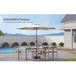 Casa si Gradina - Gradina si terasa - Umbrele si pavilioane - Umbrele - SONGMICS Umbrela de gradina, cu manivela pentru deschidere, sistem inclinare, 300cm, bej - Infinity.ro