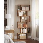 Casa si Gradina - Mobilier - Biblioteci si rafturi - Biblioteci - Biblioteca, raft cu 6 unitati de depozitare, pentru living, din lemn, 24x190x70cm, maro rustic - Infinity.ro