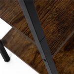 Casa si Gradina - Mobilier - Biblioteci si rafturi - Biblioteci - Etajera cu 4 rafturi, metal si MDF, stil industrial, 56x34x138 cm, maro inchis si negru - Infinity.ro