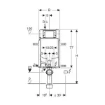 Casa si Gradina - Sanitare - Obiecte sanitare - Accesorii vase de toaleta - Rezervor incastrat Geberit Sigma cu cadru Kombifix pentru wc suspendat 109 cm - Infinity.ro