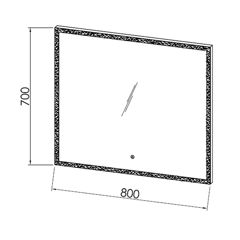Casa si Gradina - Mobilier - Mobilier baie - Oglinzi baie - Oglinda dreptunghiulara, Kolpasan, Drava, cu iluminare LED, 80 x 70 cm - Infinity.ro