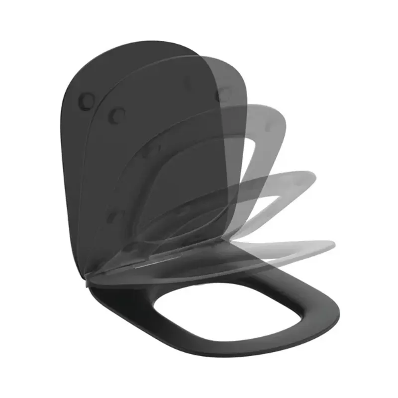 Casa si Gradina - Sanitare - Obiecte sanitare - Accesorii vase de toaleta - Capac wc slim softclose Ideal Standard Tesi negru mat - Infinity.ro