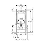 Casa si Gradina - Sanitare - Obiecte sanitare - Accesorii vase de toaleta - Set rezervor incastrat Geberit, Duofix, cu set fixare si clapeta crom lucios, Delta 51, pentru vas WC suspendat - Infinity.ro