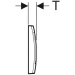 Casa si Gradina - Sanitare - Obiecte sanitare - Accesorii vase de toaleta - Clapeta de actionare Geberit Twinline30 alb-crom lucios - Infinity.ro