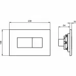 Casa si Gradina - Sanitare - Obiecte sanitare - Accesorii vase de toaleta - Clapeta de actionare dubla comanda Ideal Standard Solea P2 negru mat actionare pneumatica - Infinity.ro