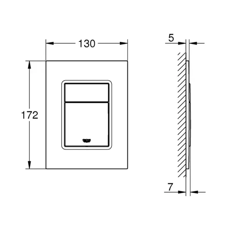 Casa si Gradina - Sanitare - Obiecte sanitare - Accesorii vase de toaleta - Clapeta de actionare Grohe Skate Cosmopolitan S crom lucios - Infinity.ro