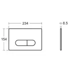 Casa si Gradina - Sanitare - Obiecte sanitare - Accesorii vase de toaleta - Clapeta de actionare gri mat Ideal Standard Prosys Oleas M2 - Infinity.ro
