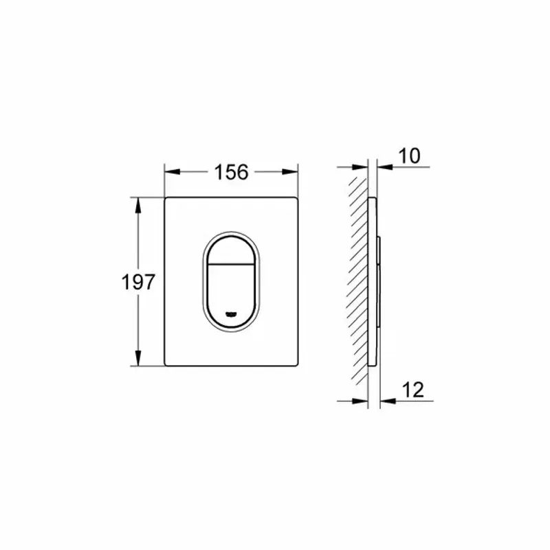 Casa si Gradina - Sanitare - Obiecte sanitare - Accesorii vase de toaleta - Clapeta de actionare Grohe Arena Cosmopolitan crom - Infinity.ro