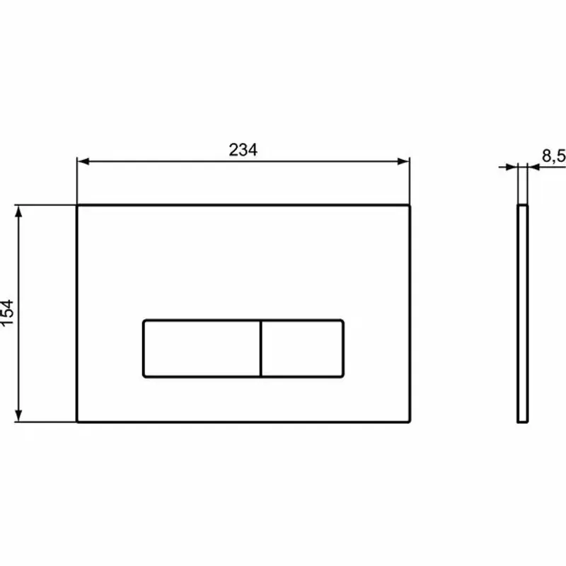 Casa si Gradina - Sanitare - Obiecte sanitare - Accesorii vase de toaleta - Clapeta de actionare Ideal Standadt Prosys Oleas P2 crom - Infinity.ro