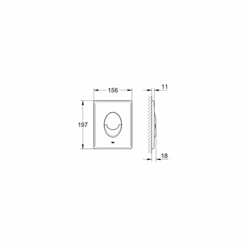 Casa si Gradina - Sanitare - Obiecte sanitare - Accesorii vase de toaleta - Clapeta de actionare Grohe Skate Air crom - Infinity.ro