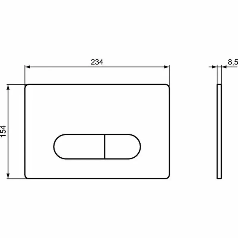 Casa si Gradina - Sanitare - Obiecte sanitare - Accesorii vase de toaleta - Clapeta de actionare Ideal Standard Prosys Oleas M1 alb - Infinity.ro