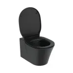 Casa si Gradina - Sanitare - Obiecte sanitare - Accesorii vase de toaleta - Capac wc slim softclose Ideal Standard Connect Air negru mat - Infinity.ro