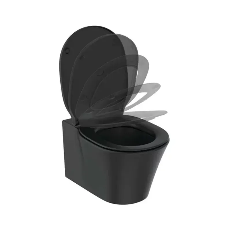 Casa si Gradina - Sanitare - Obiecte sanitare - Accesorii vase de toaleta - Capac wc slim softclose Ideal Standard Connect Air negru mat - Infinity.ro