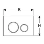 Casa si Gradina - Sanitare - Obiecte sanitare - Accesorii vase de toaleta - Clapeta de actionare Geberit Sigma21 lava gri inchis cromat - Infinity.ro