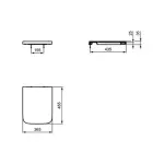 Casa si Gradina - Sanitare - Obiecte sanitare - Accesorii vase de toaleta - Capac WC Ideal Standard Atelier Blend Cube softclose alb lucios - Infinity.ro