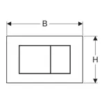 Casa si Gradina - Sanitare - Obiecte sanitare - Accesorii vase de toaleta - Clapeta de actionare Geberit Sigma40 Slim alb finisaj lucios - Infinity.ro