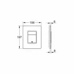 Casa si Gradina - Sanitare - Obiecte sanitare - Accesorii vase de toaleta - Clapeta de actionare Grohe Skate Cosmopolitan sticla alba - Infinity.ro