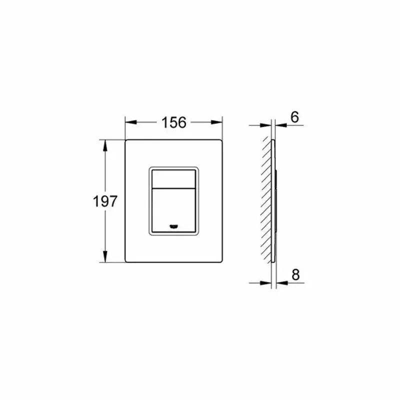Casa si Gradina - Sanitare - Obiecte sanitare - Accesorii vase de toaleta - Clapeta de actionare Grohe Skate Cosmopolitan sticla alba - Infinity.ro