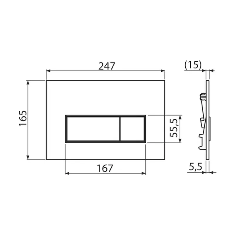 Casa si Gradina - Sanitare - Obiecte sanitare - Accesorii vase de toaleta - Clapeta de actionare Alca Thin M575 auriu - Infinity.ro