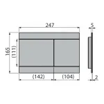 Casa si Gradina - Sanitare - Obiecte sanitare - Accesorii vase de toaleta - Clapeta de actionare Alca Flat FUN-BLACK negru mat - Infinity.ro