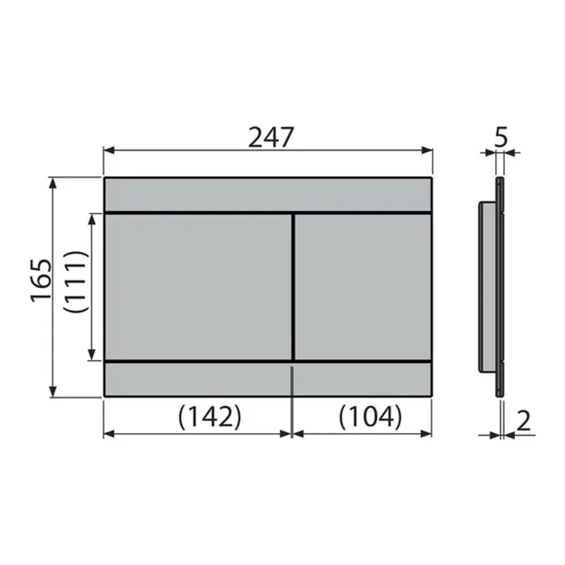 Casa si Gradina - Sanitare - Obiecte sanitare - Accesorii vase de toaleta - Clapeta de actionare Alca Flat FUN-BLACK negru mat - Infinity.ro