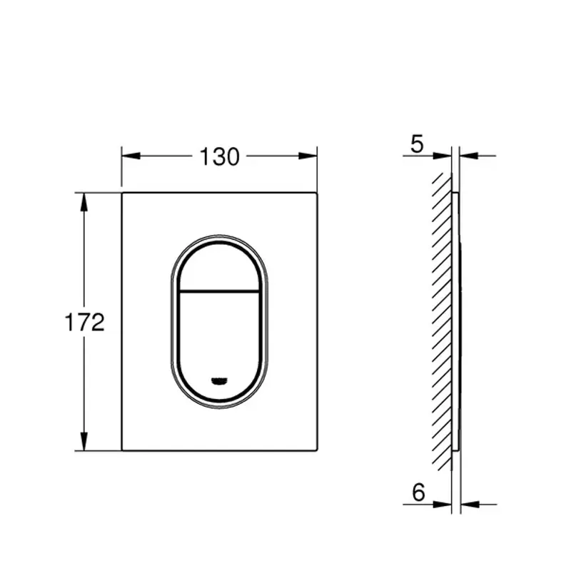 Casa si Gradina - Sanitare - Obiecte sanitare - Accesorii vase de toaleta - Clapeta de actionare Grohe Arena Cosmopolitan S auriu lucios Cool Sunrise - Infinity.ro