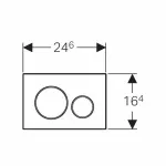 Casa si Gradina - Sanitare - Obiecte sanitare - Accesorii vase de toaleta - Clapeta de actionare Geberit Sigma20 alb mat / crom lucios EasyToClean - Infinity.ro