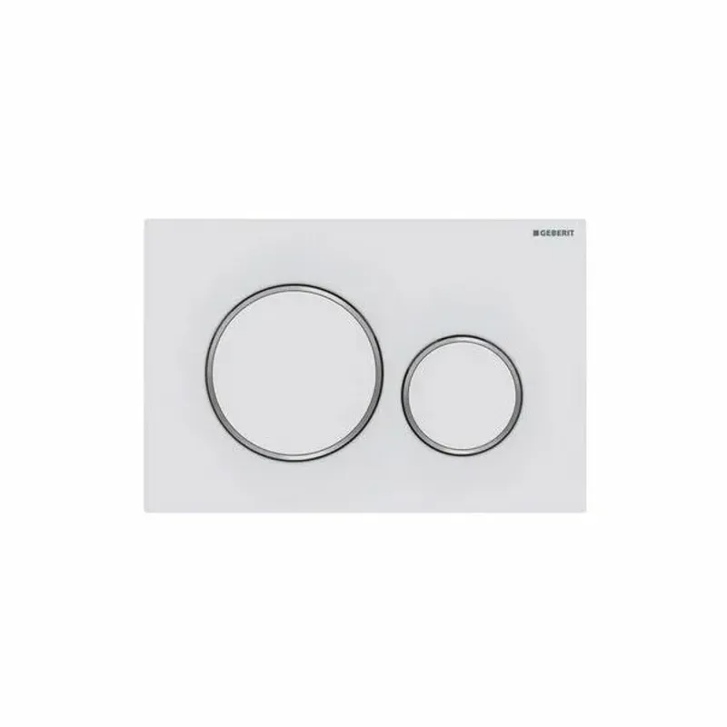 Casa si Gradina - Sanitare - Obiecte sanitare - Accesorii vase de toaleta - Clapeta de actionare Geberit Sigma20 alb mat / crom lucios EasyToClean - Infinity.ro