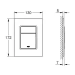 Casa si Gradina - Sanitare - Obiecte sanitare - Accesorii vase de toaleta - Clapeta de actionare Grohe Skate Cosmopolitan S antracit periat Hard Graphite - Infinity.ro