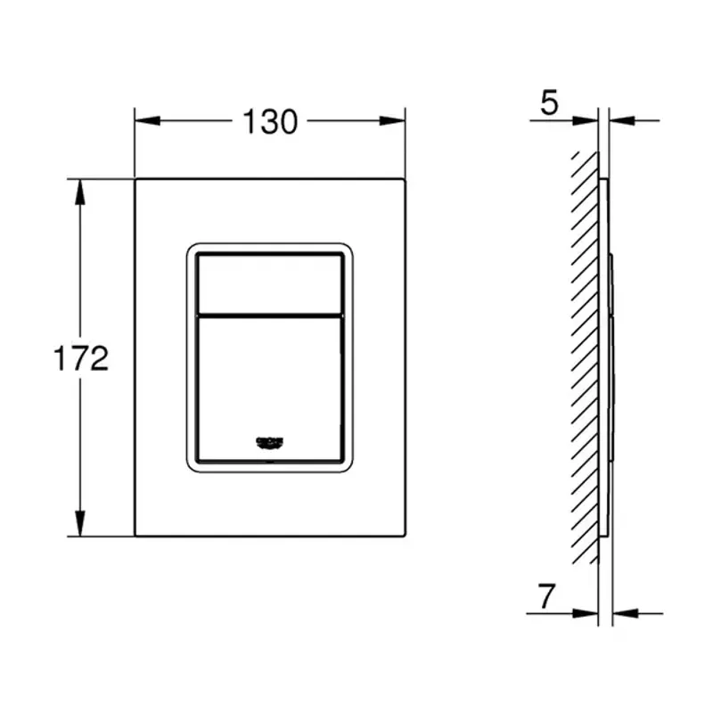 Casa si Gradina - Sanitare - Obiecte sanitare - Accesorii vase de toaleta - Clapeta de actionare Grohe Skate Cosmopolitan S antracit periat Hard Graphite - Infinity.ro