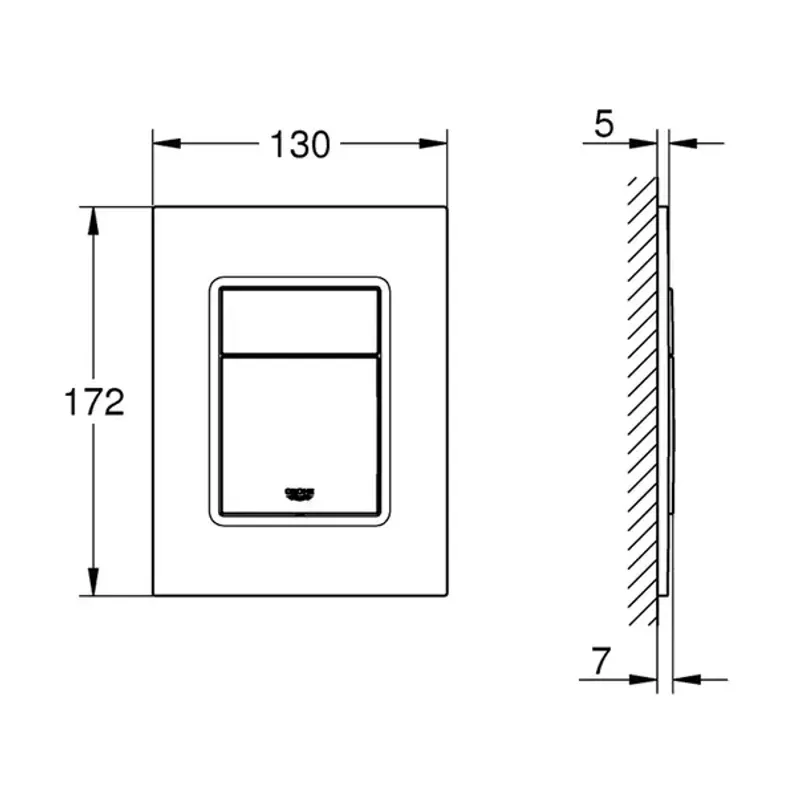 Casa si Gradina - Sanitare - Obiecte sanitare - Accesorii vase de toaleta - Clapeta de actionare Grohe Skate Cosmopolitan S auriu lucios Cool Sunrise - Infinity.ro