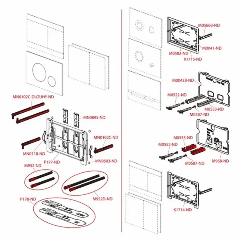 Casa si Gradina - Sanitare - Obiecte sanitare - Accesorii vase de toaleta - Clapeta de actionare Alca FUN alunox-mat - Infinity.ro