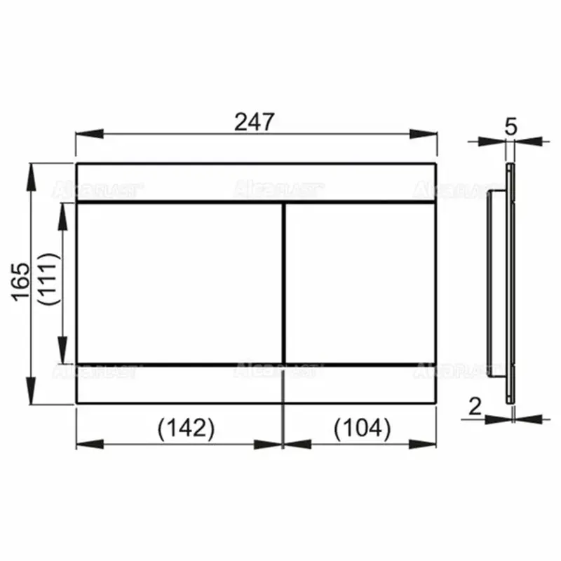 Casa si Gradina - Sanitare - Obiecte sanitare - Accesorii vase de toaleta - Clapeta de actionare Alca FUN alunox-mat - Infinity.ro
