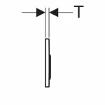 Casa si Gradina - Sanitare - Obiecte sanitare - Accesorii vase de toaleta - Clapeta de actionare Geberit Omega20 alb/inele aurii - Infinity.ro