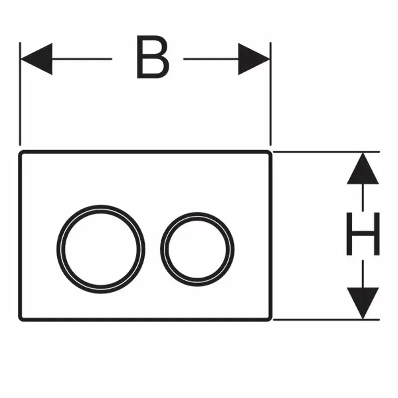 Casa si Gradina - Sanitare - Obiecte sanitare - Accesorii vase de toaleta - Clapeta de actionare Geberit Omega20 alb/inele aurii - Infinity.ro