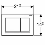 Casa si Gradina - Sanitare - Obiecte sanitare - Accesorii vase de toaleta - Clapeta de actionare Geberit Omega30 negru crom lucios - Infinity.ro