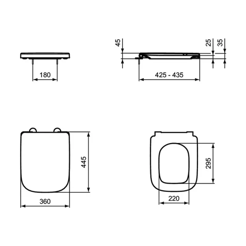 Casa si Gradina - Sanitare - Obiecte sanitare - Accesorii vase de toaleta - Capac WC Ideal Standard I.life B alb - Infinity.ro