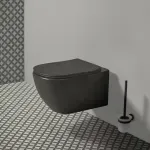 Casa si Gradina - Sanitare - Obiecte sanitare - Accesorii vase de toaleta - Capac WC soft-close negru Ideal Standard Tesi oval - Infinity.ro
