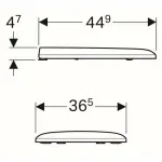 Casa si Gradina - Sanitare - Obiecte sanitare - Accesorii vase de toaleta - Capac wc Geberit iCon Square inchidere lenta - Infinity.ro