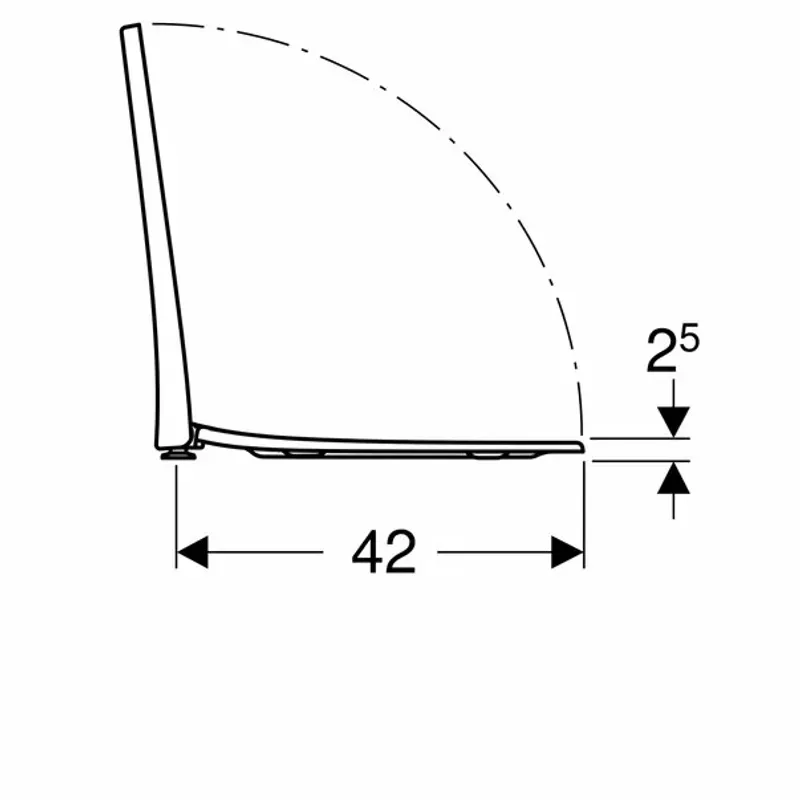 Casa si Gradina - Sanitare - Obiecte sanitare - Accesorii vase de toaleta - Capac wc Geberit Acanto inchidere lenta balamale Quick Release - Infinity.ro