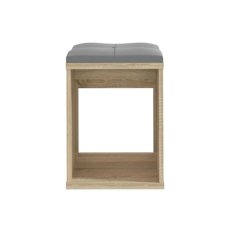 Casa si Gradina - Mobilier - Scaune si fotolii - Tabureti - Taburet pentru masuta de toaleta cu sezut confortabil, 30x30x42 cm, stejar - Infinity.ro