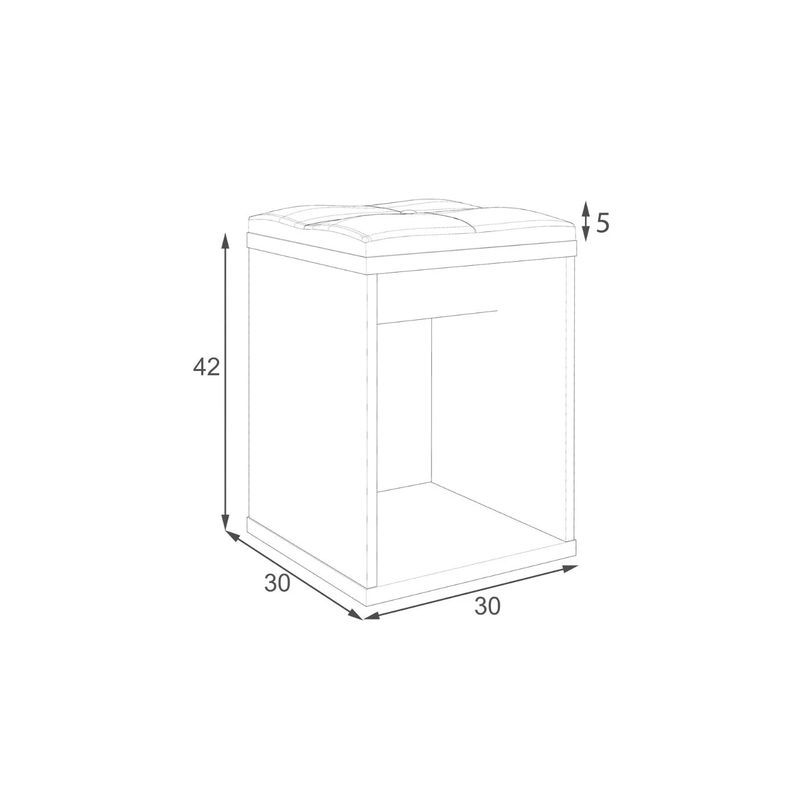 Casa si Gradina - Mobilier - Scaune si fotolii - Tabureti - Taburet pentru masuta de toaleta cu sezut confortabil, 30x30x42 cm, stejar - Infinity.ro