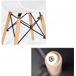 Casa si Gradina - Mobilier - Scaune si fotolii - Scaune - Set 4 scaune de bucatarie, design scandinav modern, sezut cu burete, alb - Infinity.ro