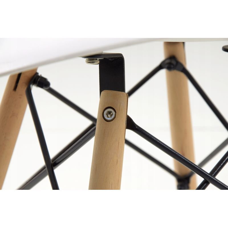 Casa si Gradina - Mobilier - Scaune si fotolii - Scaune - Set 4 scaune de bucatarie, design scandinav modern, sezut cu burete, alb - Infinity.ro