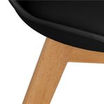 Casa si Gradina - Mobilier - Scaune si fotolii - Scaune - Set 4 scaune dining Verdhe pentru bucatarie cu perna tapitata cu piele ecologica, 44x82cm, negru - Infinity.ro