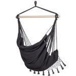 Casa si Gradina - Gradina si terasa - Balansoare si hamace - Balansoare - Hamac tip leagan suspendat pentru casa sau gradina, gri cu perne, 130x100cm, 150kg - Infinity.ro