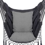 Casa si Gradina - Gradina si terasa - Balansoare si hamace - Balansoare - Hamac tip leagan suspendat pentru casa sau gradina, gri cu perne, 130x100cm, 150kg - Infinity.ro
