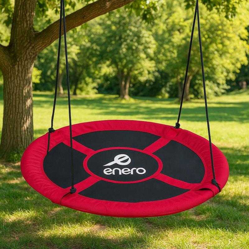 Casa si Gradina - Gradina si terasa - Balansoare si hamace - Balansoare - Leagan tip cuib, diametru XXL 110 cm, inaltime reglabila, maxim 150 kg, rosu - Infinity.ro